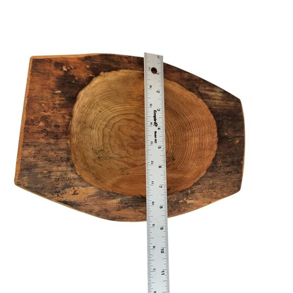 Rustic Wooden Bowl Rough Cut 12"x9"x2.5" Diy/Craft Project Or Decor Piece - Picture 6 of 9